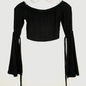 Olivaceous Black Crop Top Sz S
